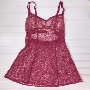 Victoria’s Secret sexy lace nightie maroon S